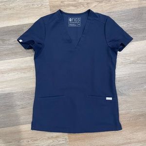 Figs Casma Scrub Top XXS NAVY